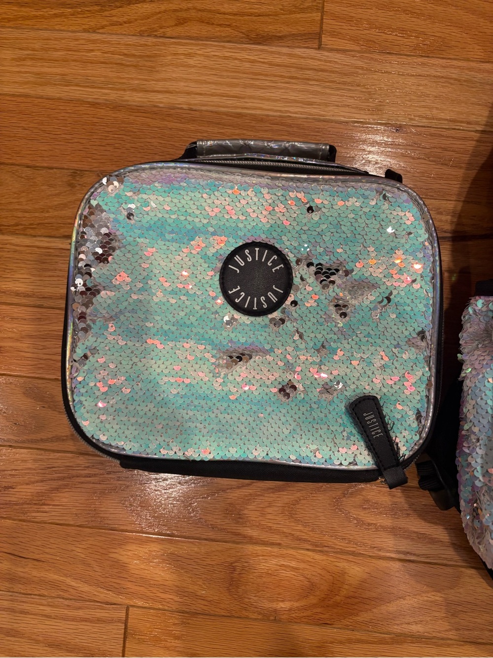 Justice Mermaid Sequin Crossbody Bag - Aqua and Pink - Picture 2 of 4